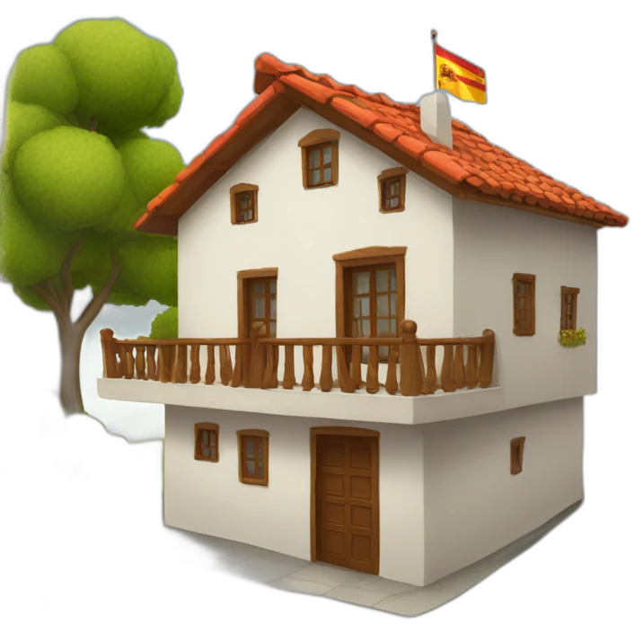 spanisch House with spain flag emoji
