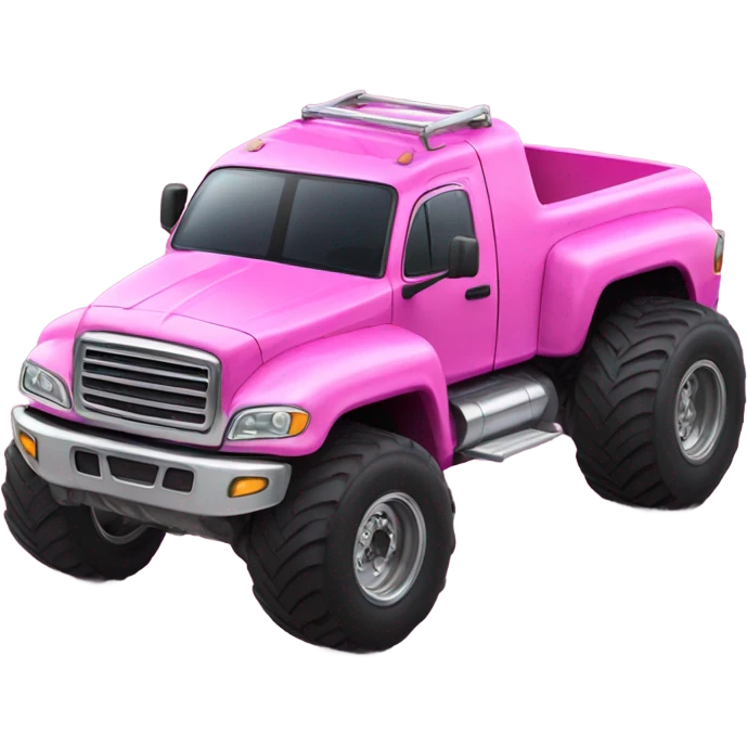 Pink monster truck emoji