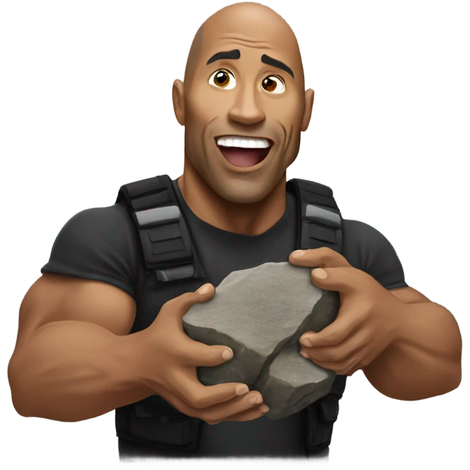 The rock eating a rock  emoji