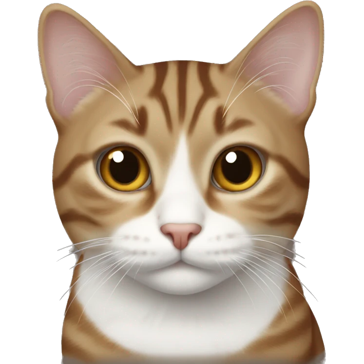 tabby cat brown and white emoji