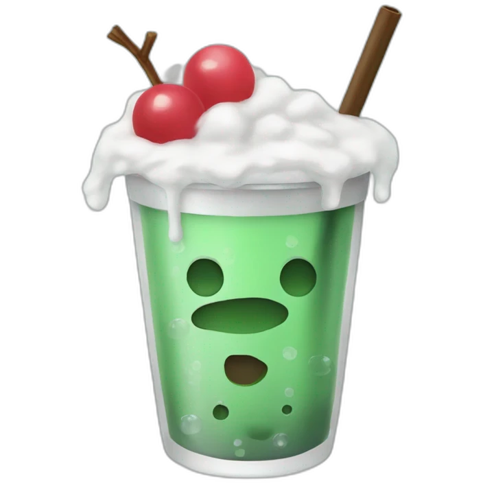 drink boba in winter emoji