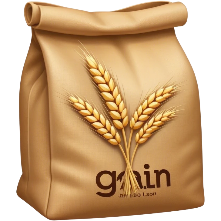 bag of grain and 2d logo grain emoji