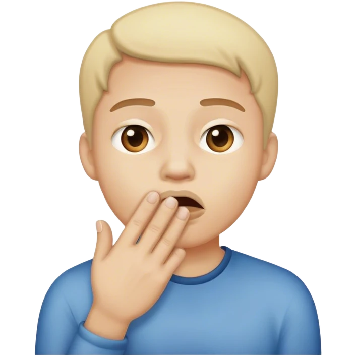  pleading face with hand over mouth emoji