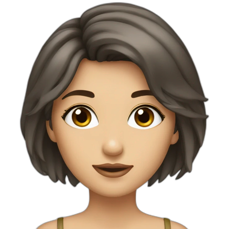 donna capelli castani occhi castani emoji