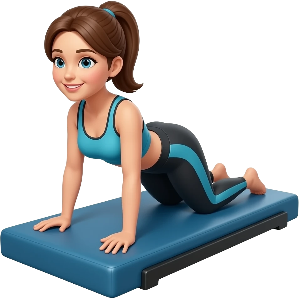 Woman all fours testraint bed training clothes emoji