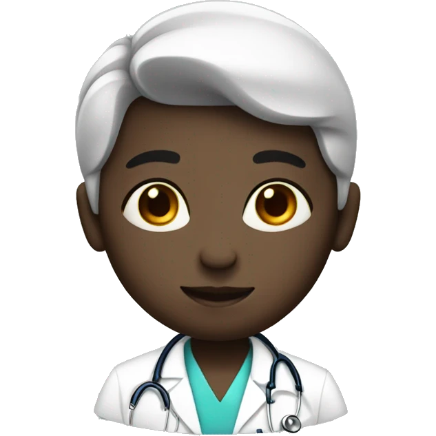 A Child doctor with black Haie emoji
