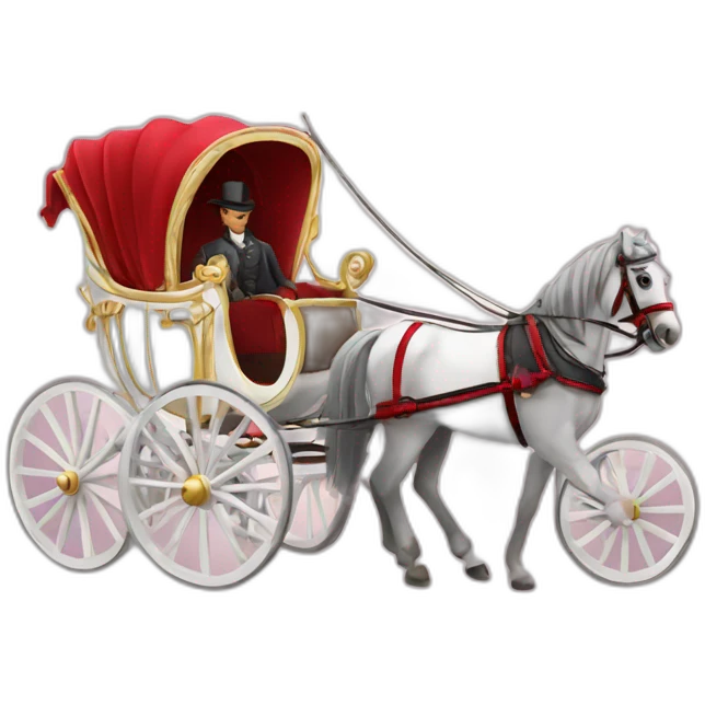 Carriage with horse emoji