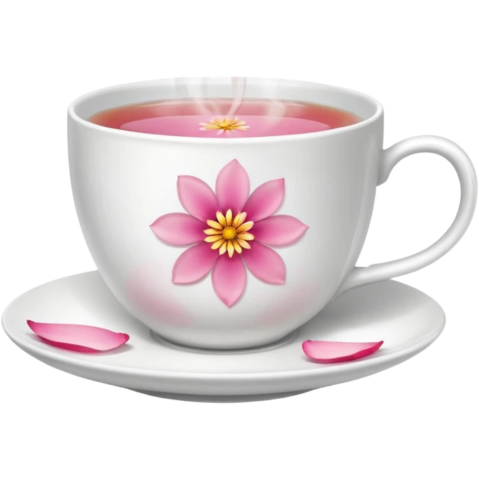 Flower in a cup of tea emoji
