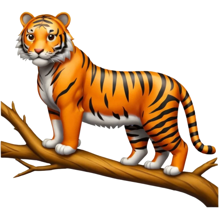 Tiger on tree emoji
