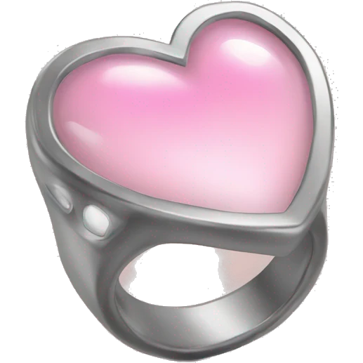 Ring with light pink heart emoji
