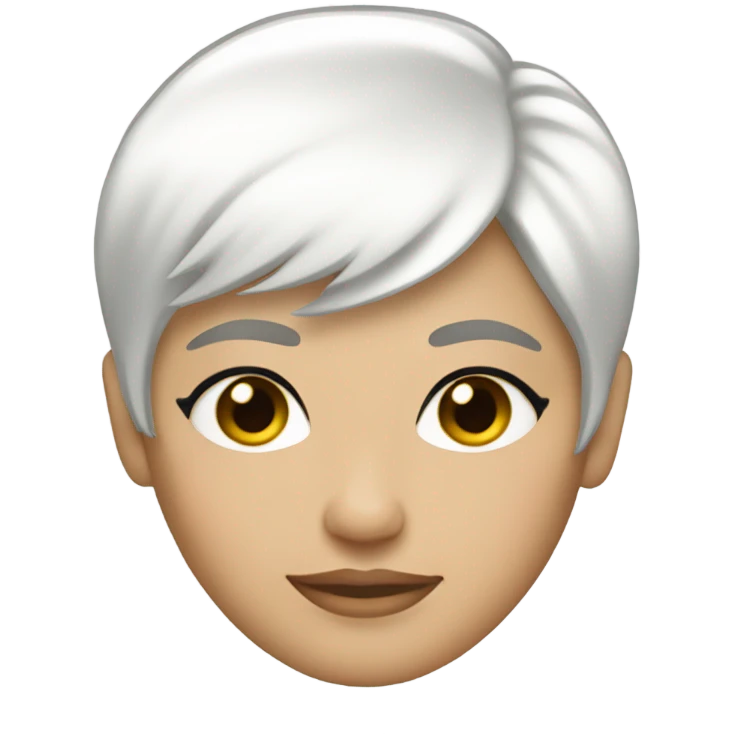 white short hair lesbian hair  emoji