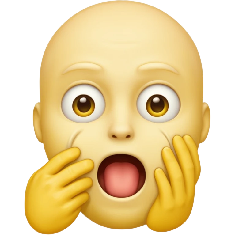 yellow emoji choking himself out creepy emoji