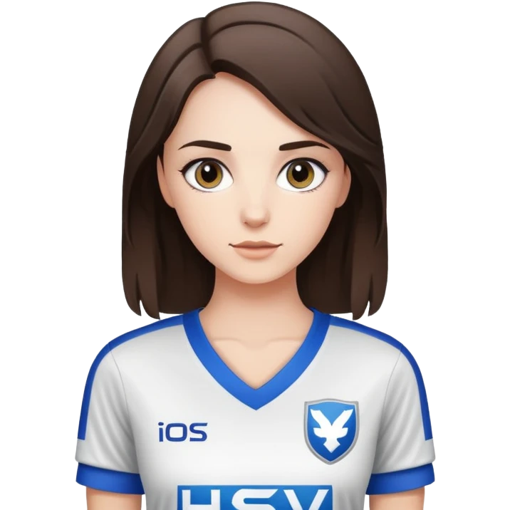 Brunette girl in HSV trikot  emoji