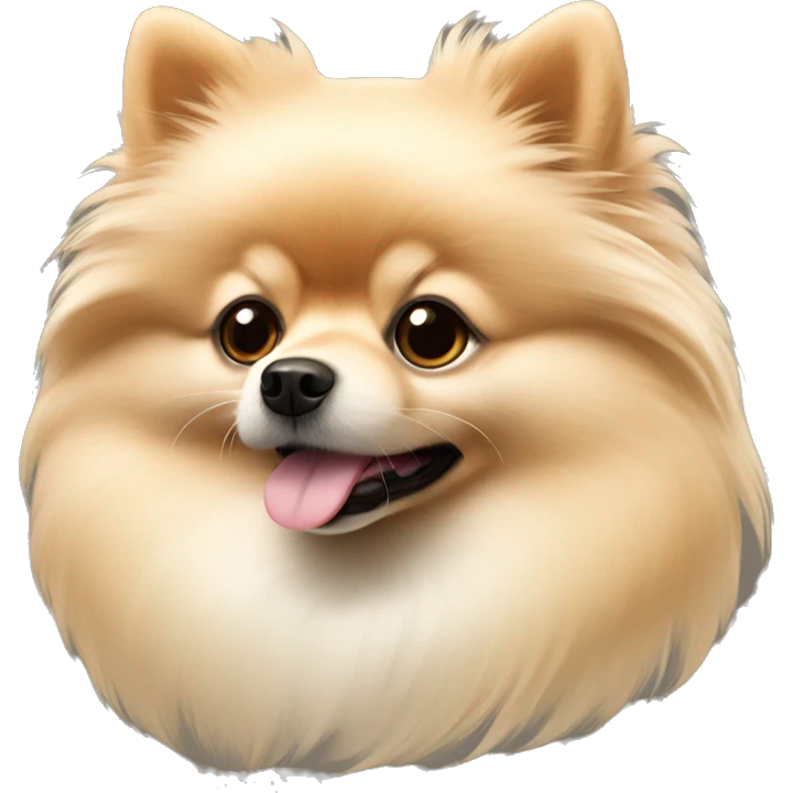 cream colored pomeranian emoji