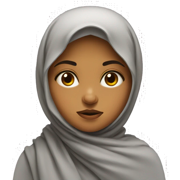 moslem girl grumpy emoji