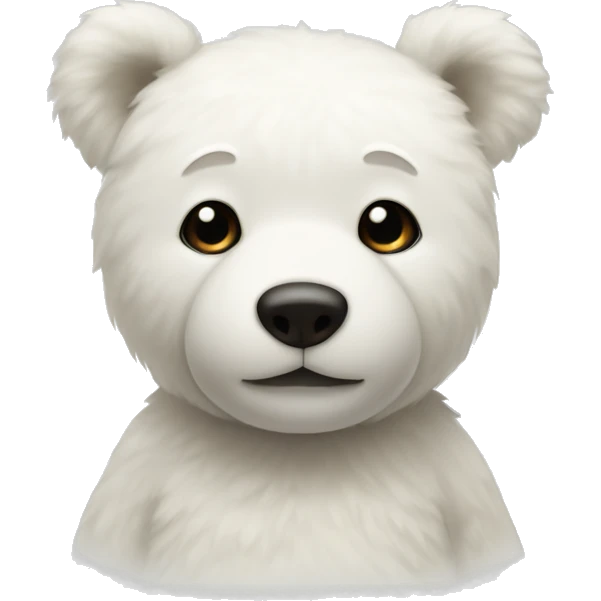 White teddy bear  emoji