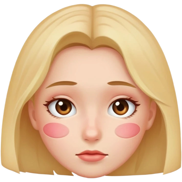 Blushing girl hiding face  emoji