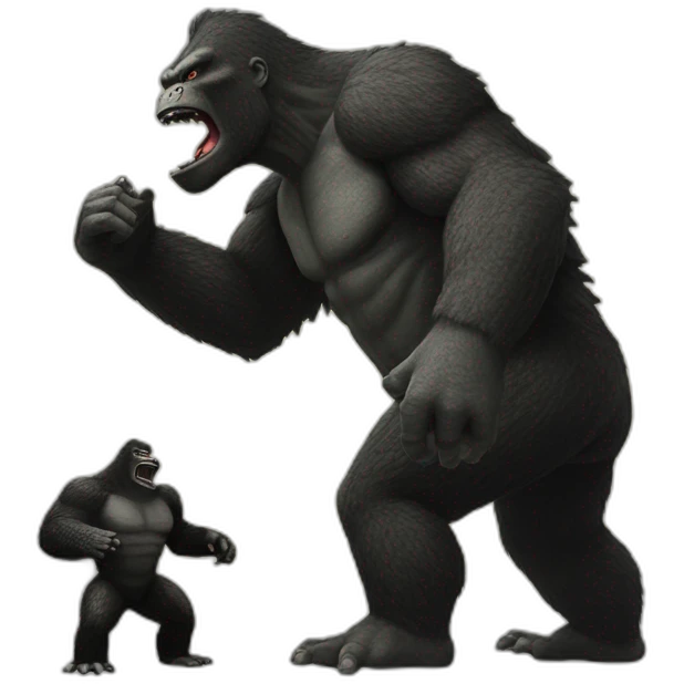 King Kong versus Godzilla emoji