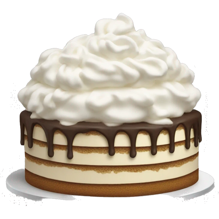 Round whipped cream cake emoji