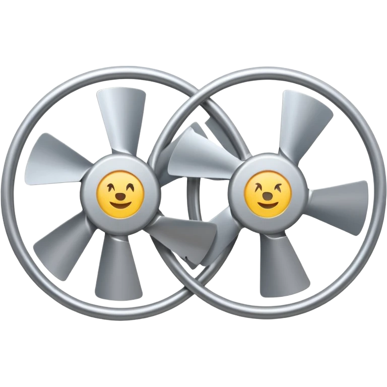 two fans with motion lines emoji