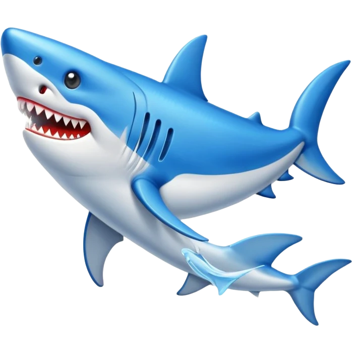 Tiburón con zapatillas azules  emoji
