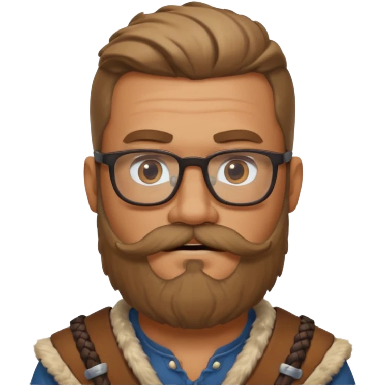 Glasses-Wearing wild viking emoji
