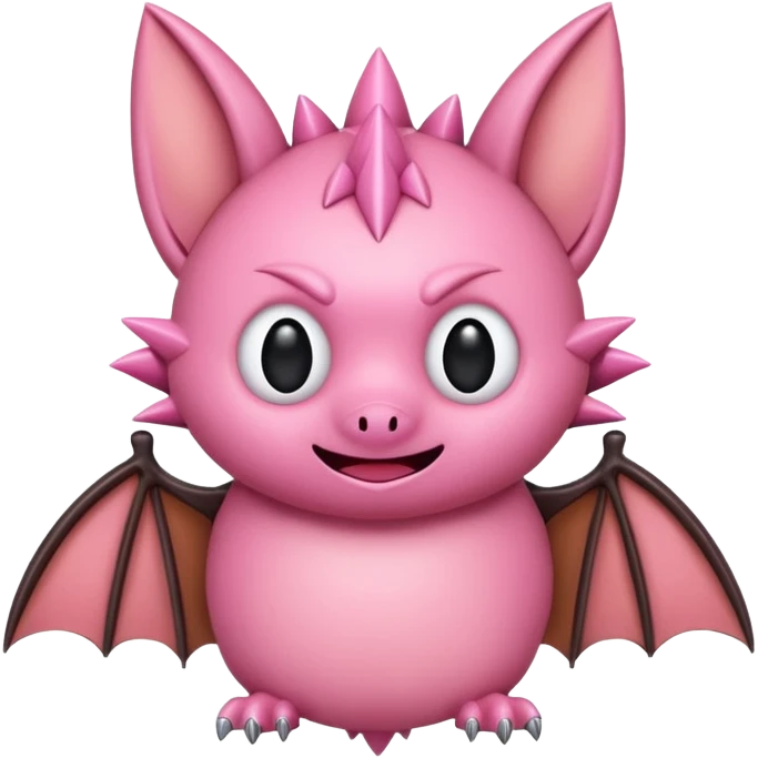 pink bat with spikes emoji