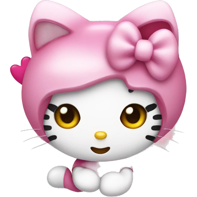 Hello Kitty heart emoji