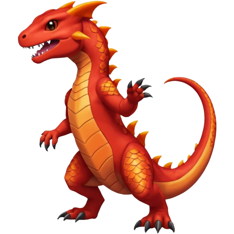 Guilmon-Salandit-Charmeleon-Fakémon-hybrid-creature (full body)  emoji
