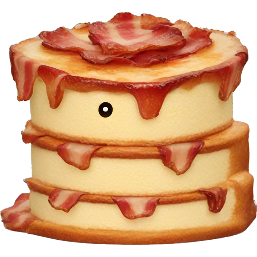 Angry cake bacon emoji