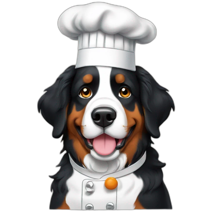 bernese mountain dog cook chef emoji