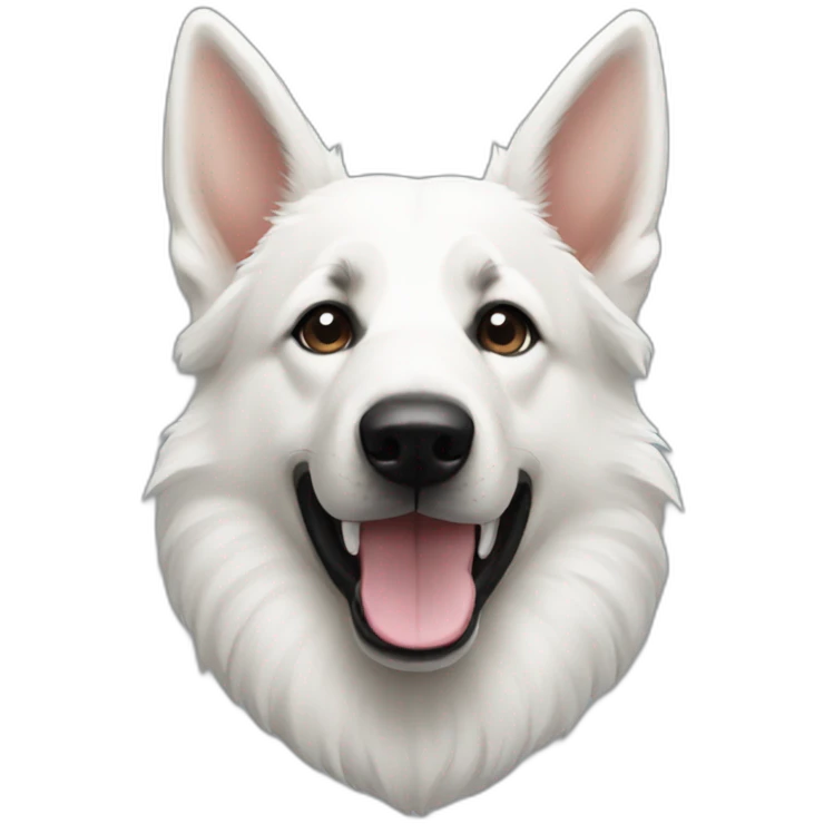 white german shepherd cute emoji