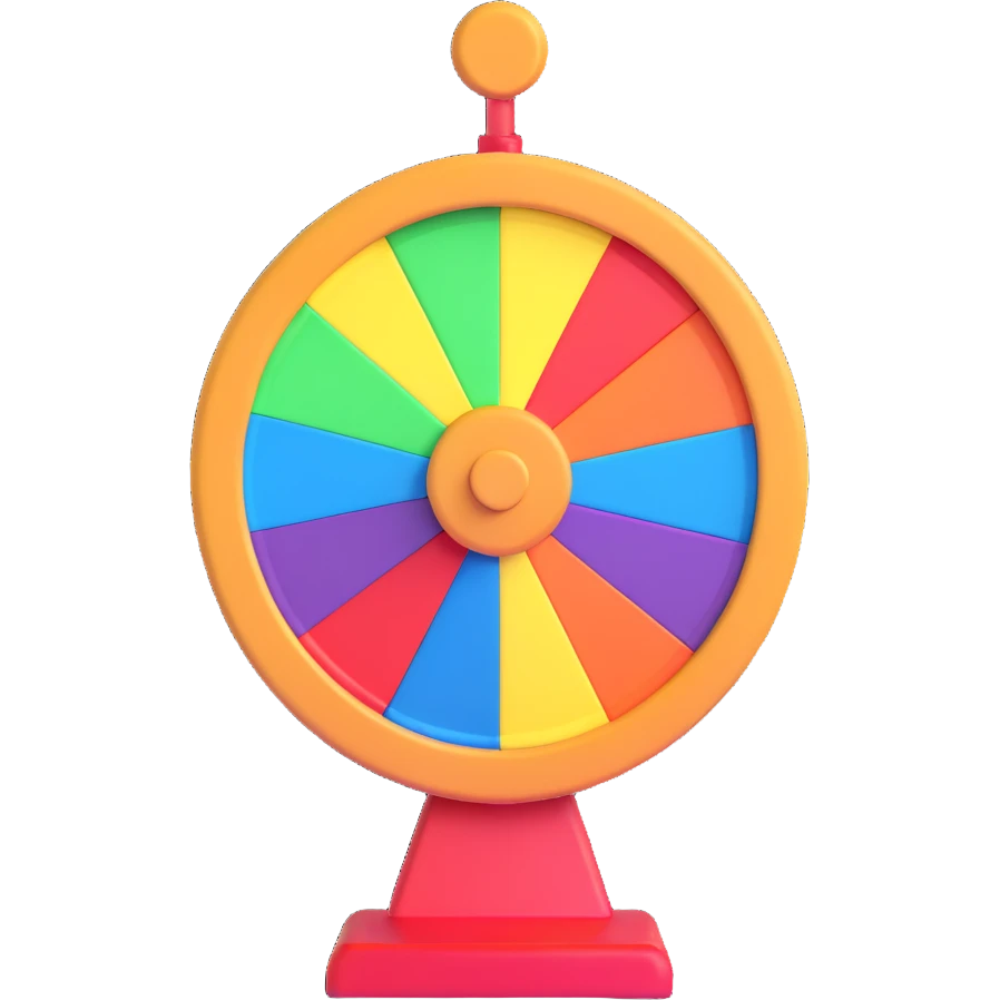 Green and White Spinning Game Wheel emoji