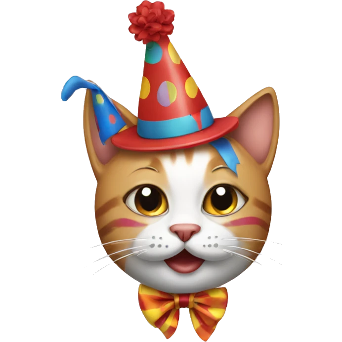 cat with clown decorations emoji