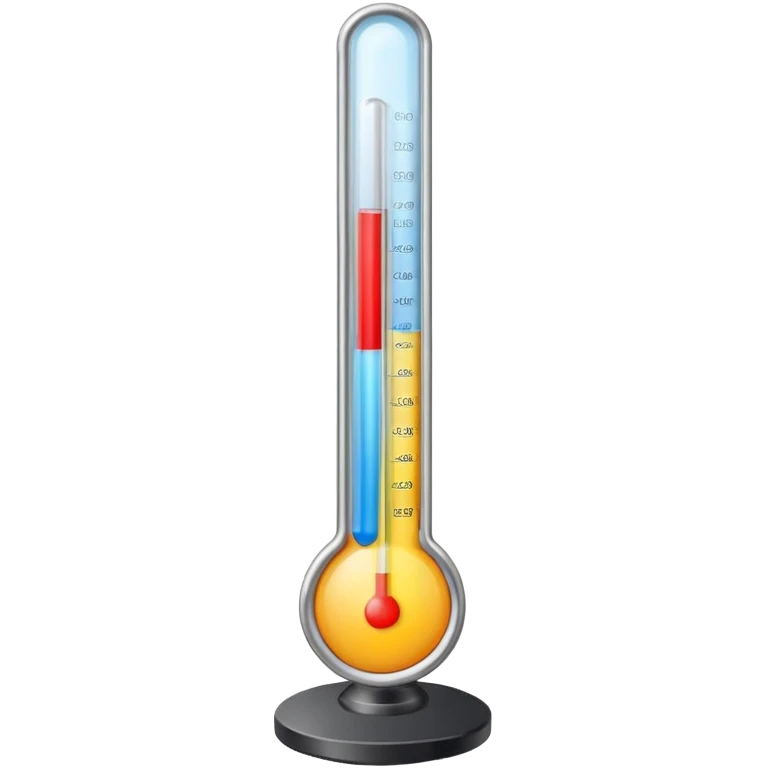 straight thermometer has 5 colors on it no ball at first  emoji