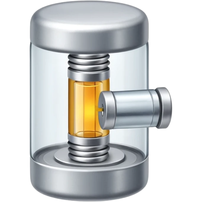 tiny glass fuse with metal caps. emoji