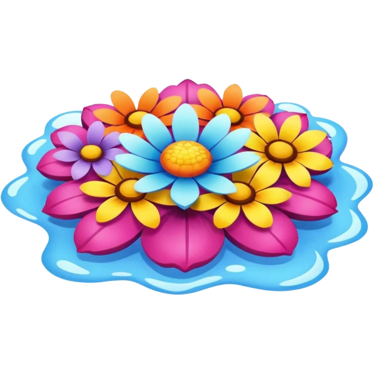 Flower float emoji