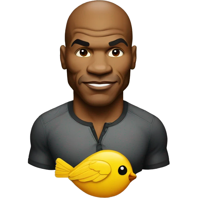 Mike Tyson con una paloma emoji