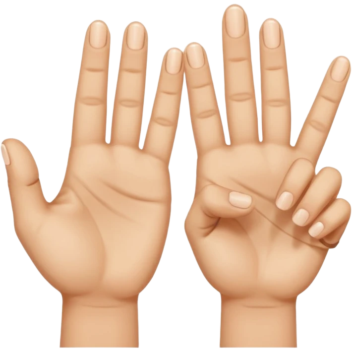 deux mains qui font un Z avec leurs deux doigts emoji