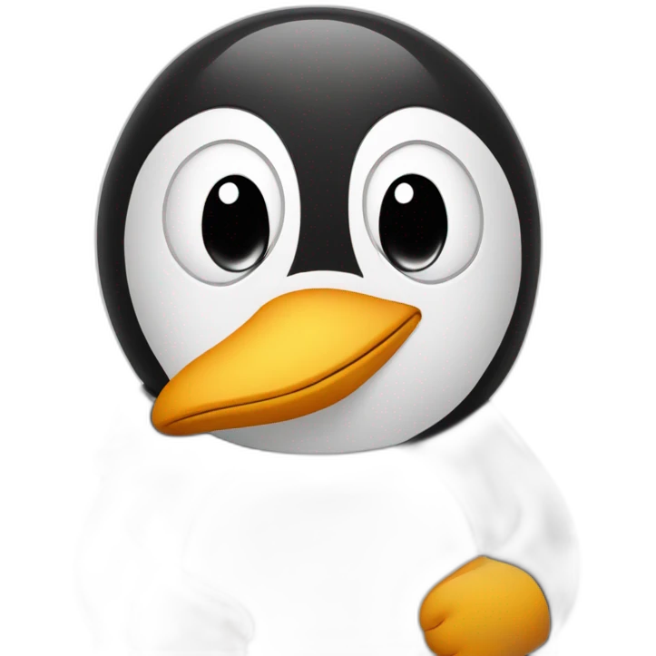 Pingouin avec une bierre emoji