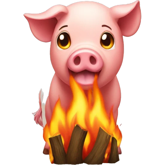 Fire pig emoji
