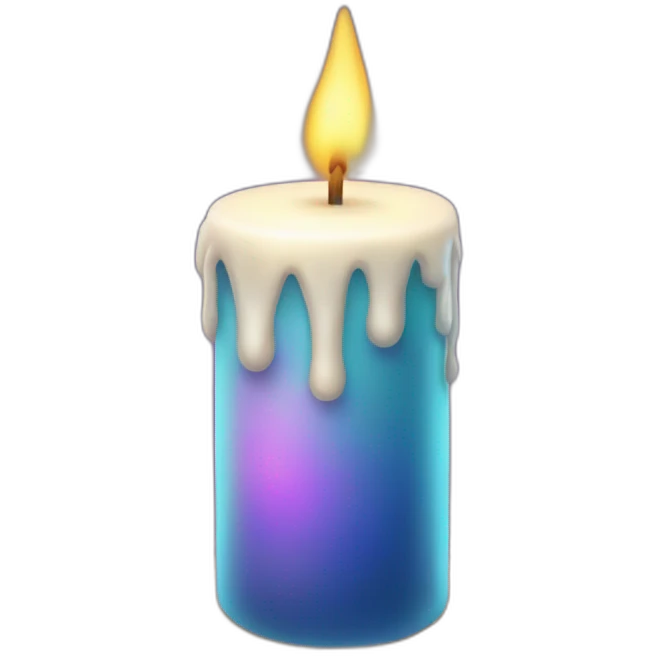 big candle with magic dust around emoji