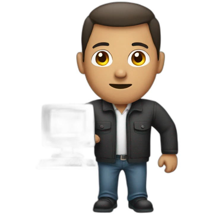 man with a pc emoji
