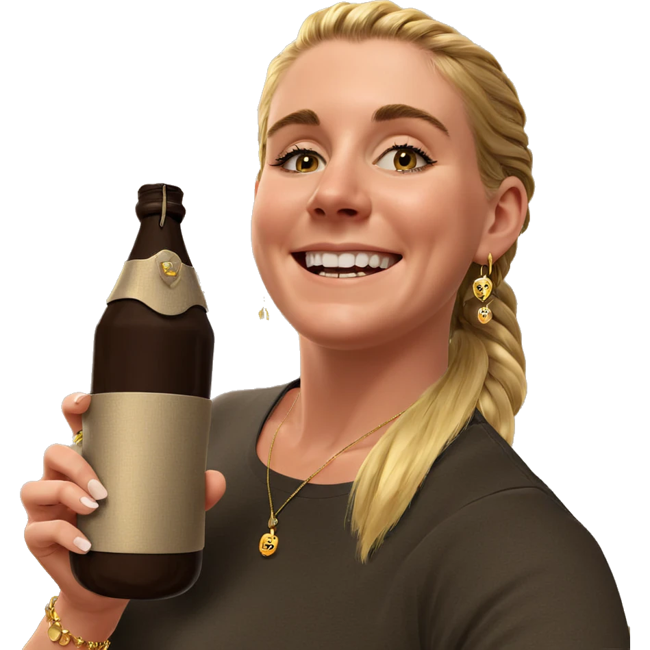 smiling girl with jewelry emoji