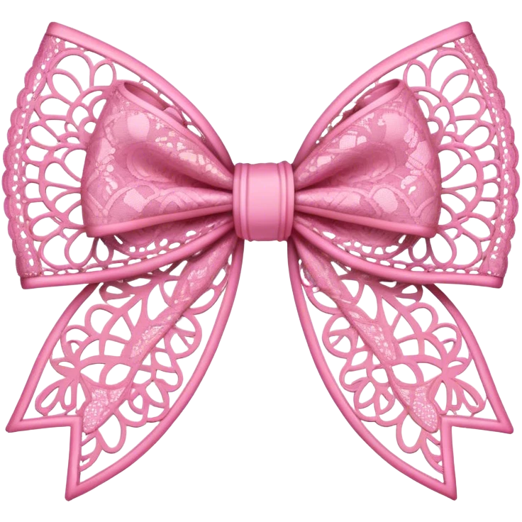 Pink lace bow  emoji