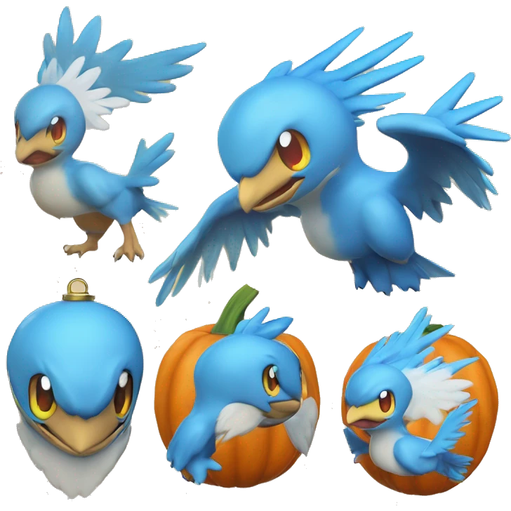 pokemon articuno pumpkin badge medal future socute emoji