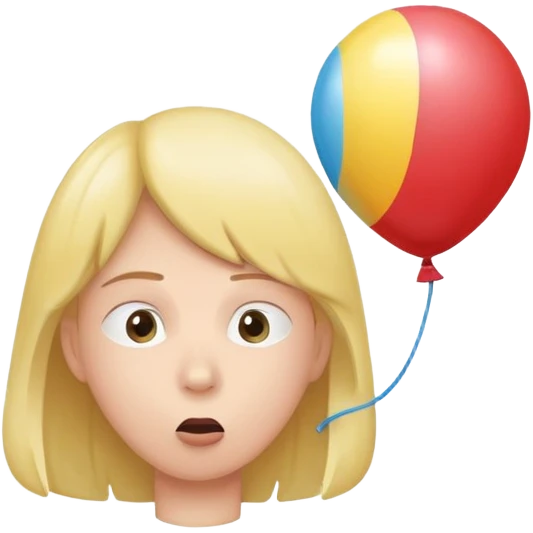 person inflating a balloon with their breath emoji