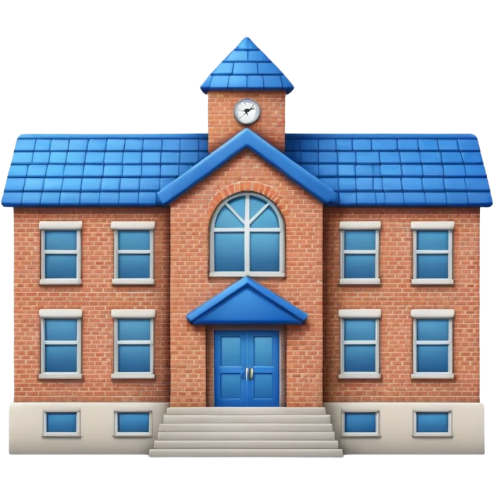 blue school emoji