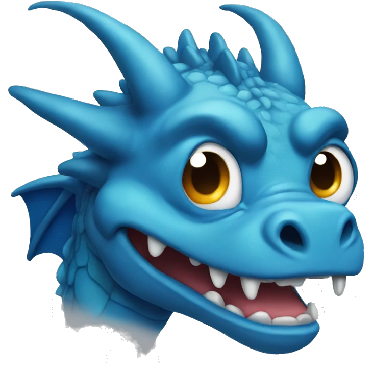 blue dragon, tears, sad, crying emoji