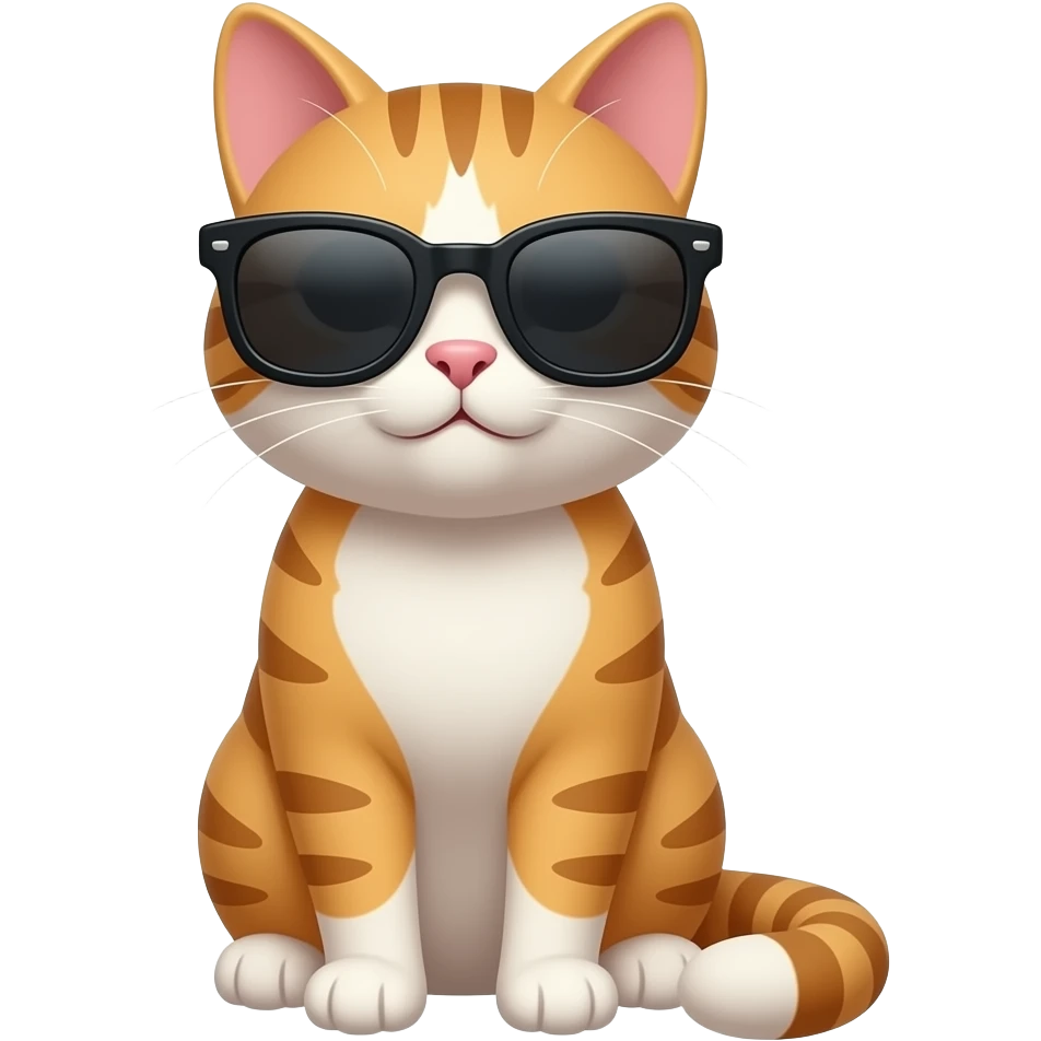 Cat wearing sunglasses emoji